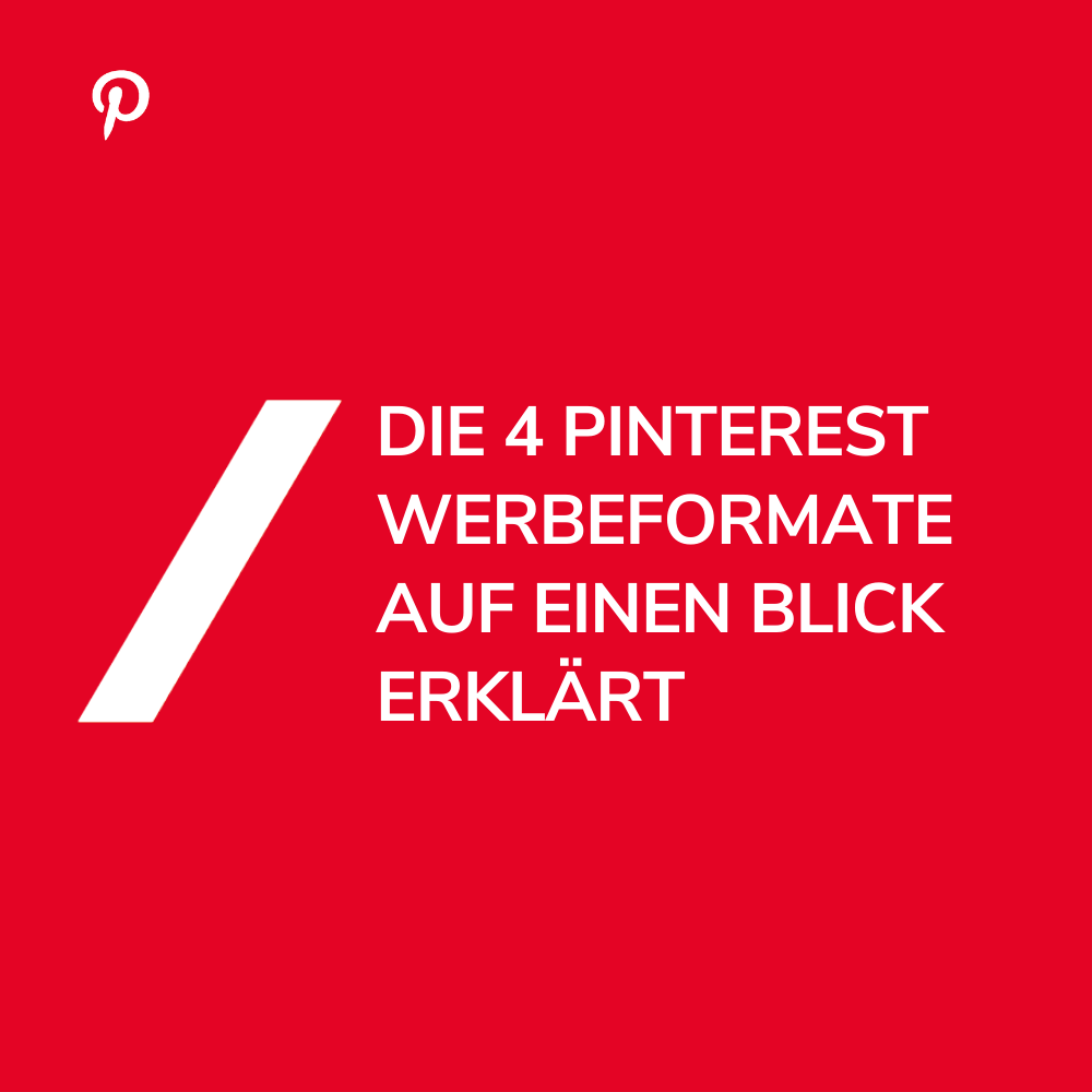 4 Werbeformate Pinterest