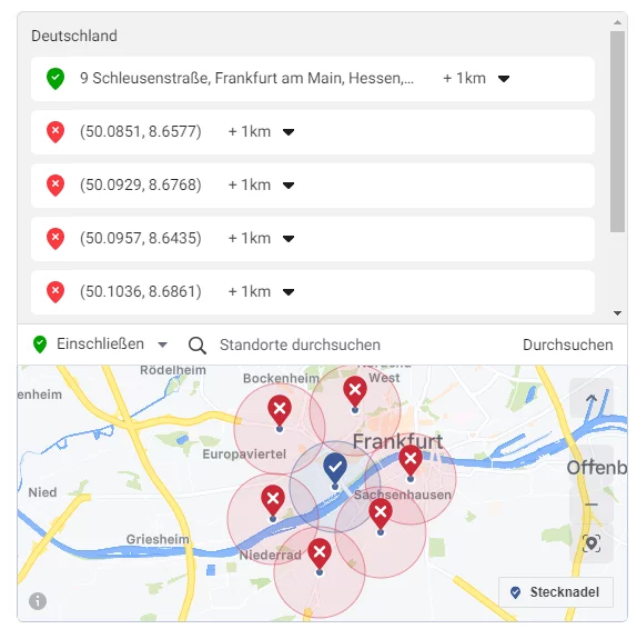 Meta Standort Targeting