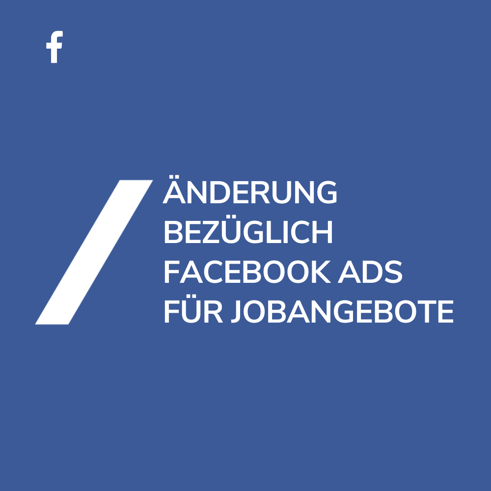 Titel Änderung Facebook Ads für Jobangebote