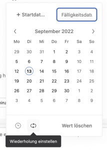 Asana wiederkehrende Aufgaben