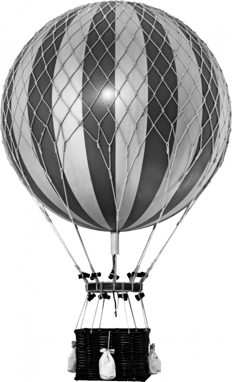 Alter Heißluftballon Schwarz Weiß