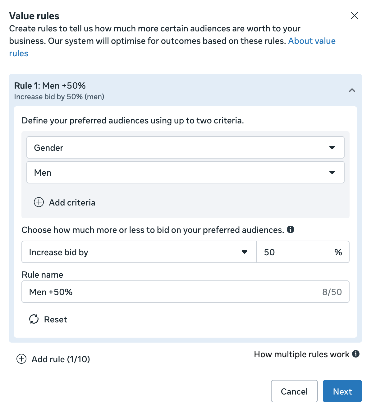 Create Value Rules