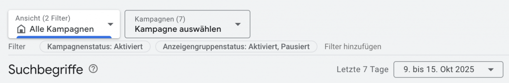 Alle Kampagnen Performance Max Kampagne
