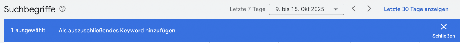 Unerwünschte Suchbegriffe ausschließen bei Performance Max Kampagnen