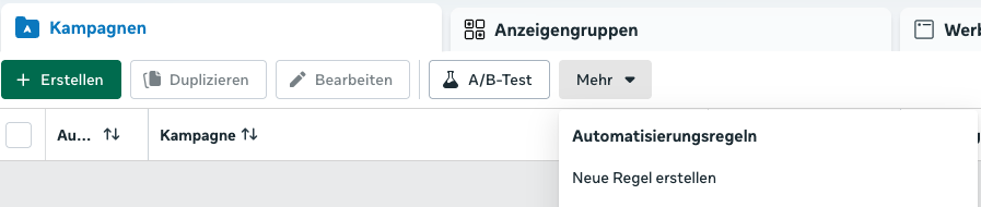 Meta: automatische Regeln